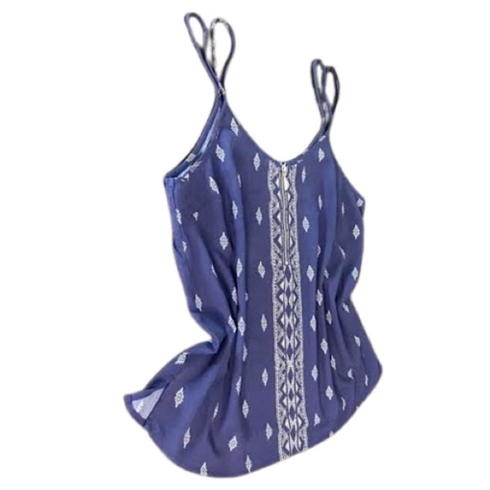 🇺🇸Beautiful Bandanna Quarter Zip Double Spaghetti Straps Tank Top Maurices - Picture 8 of 14